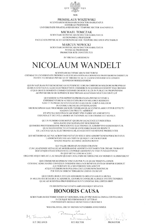 Klaus Wandelt - dokument