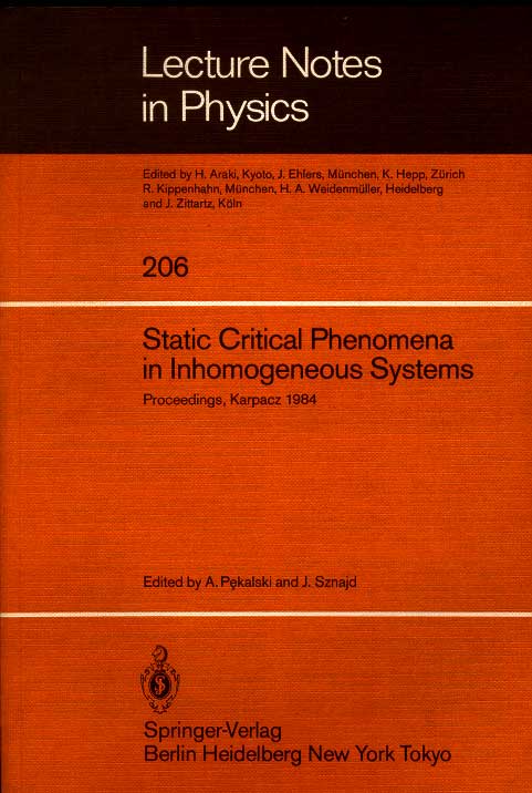 Plakat Konferencji Static Critical Phenomena in Inhomogeneous Systems