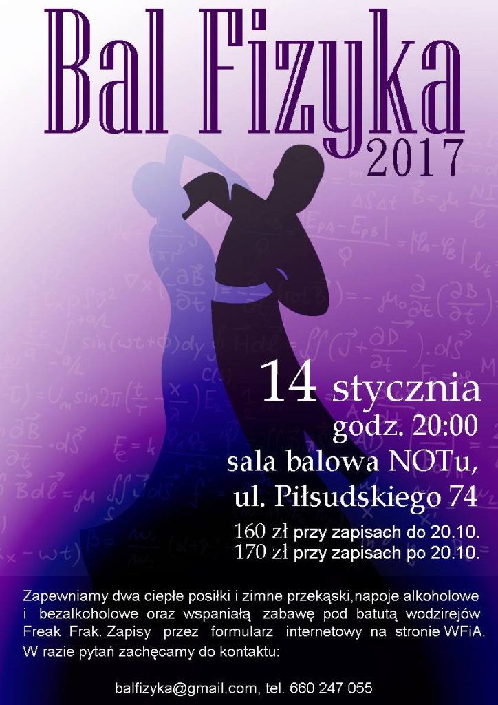 Plakat bal fizyka 2017