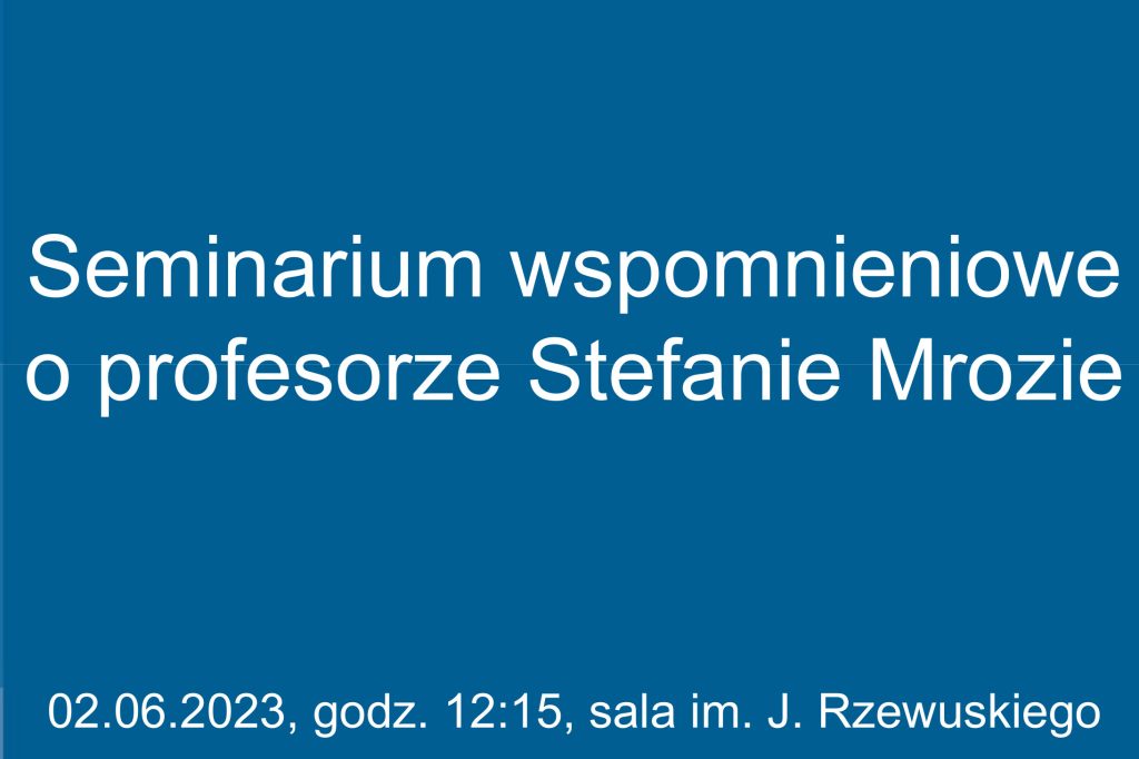 seminarium wspomnieniowe